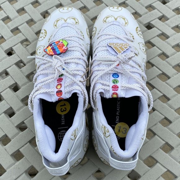 Adidas Freak 22 Big Mood DSG SM Emoji White Gold Football Cleats Men's Size 13 - Picture 6 of 9